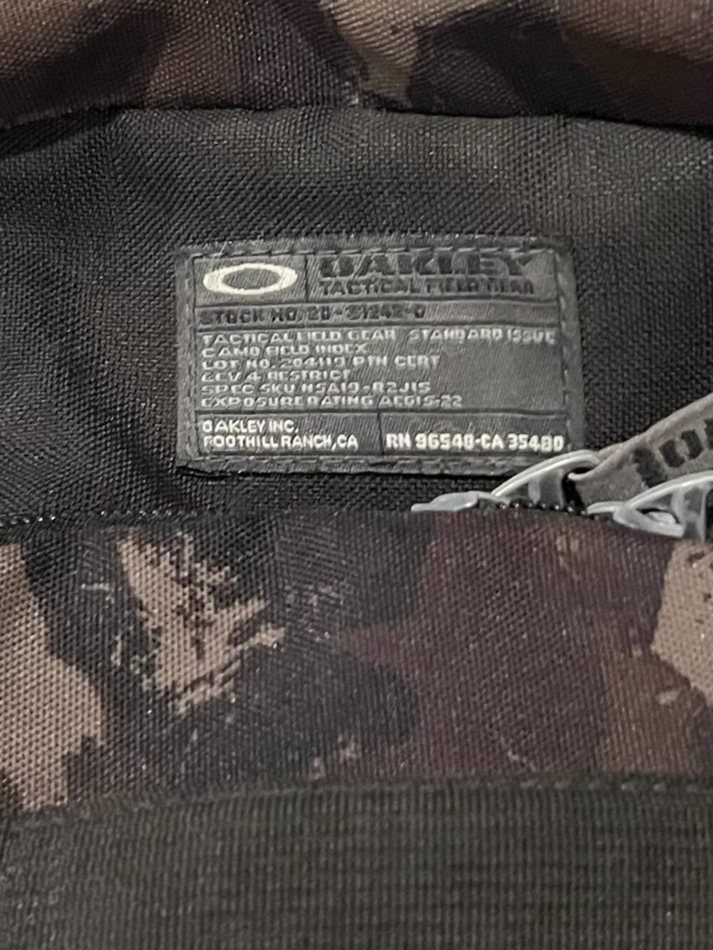 Oakley Tactical Field Gear Backpack Black Camouflage - Picture 4 of 4